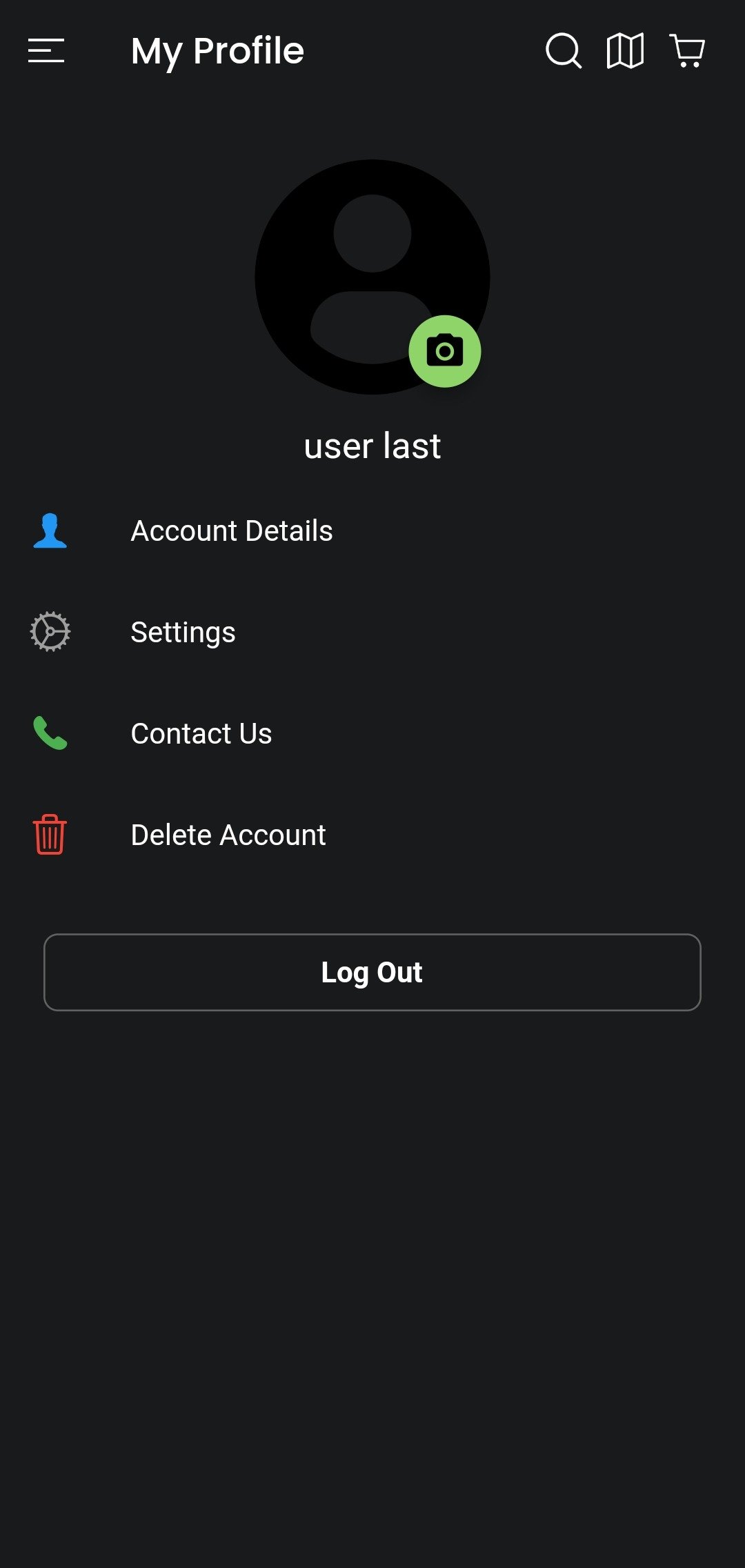 Profile screen